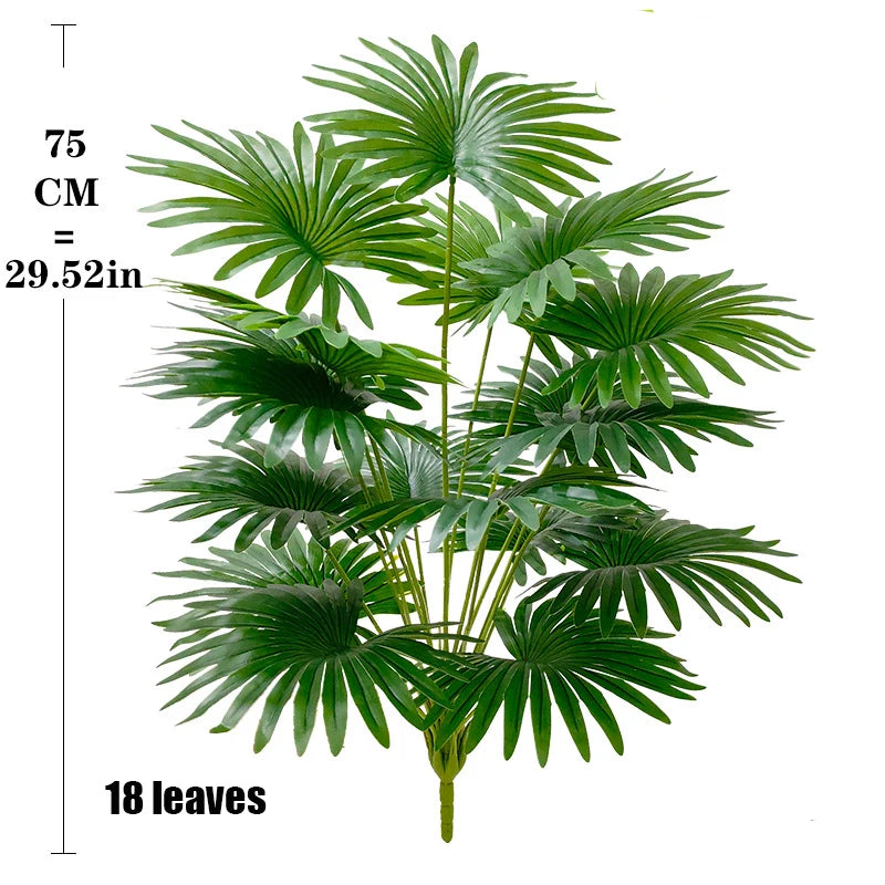 Artificial Tropical Tung Palm Tree large Floor Standing Potted Nordic Style Green Fake Plant Home Garden Decoration