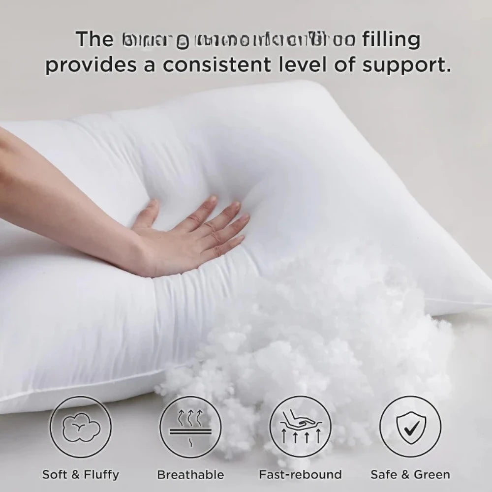 Pillows Queen Size Set of 2 - Hotel Bed for Sleeping Soft and Supportive for Side, Back Sleepers