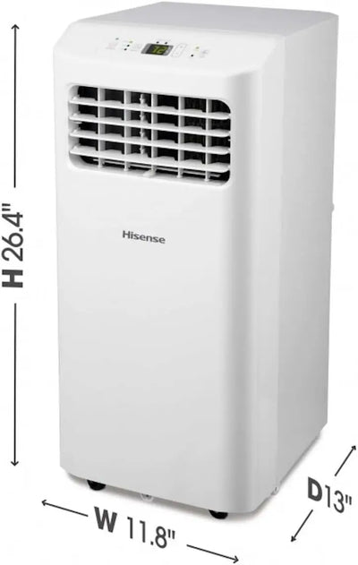 Portable Air Conditioner 5000-BTU DOE (115-Volt) White Vented, Remote control, Cools 150-sq ft, 24 Hour Timer, 3-modes (Cooling,