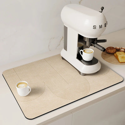 Coffee Machine Mat Drain Pad Quick Dry Dish Drying Mats Super Absorbent Tableware Draining Pad Kitchen Dinnerware Placemat Rug