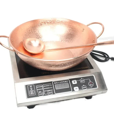 HeavyDuty Pure Copper Cooking Pot Ideal for Jams Soups Fully Induction Gas Stove Compatible Premium Thickened Design