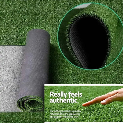 Artificial Grass Rug 10mm 4FTx6FT Synthetic Turf Indoor Outdoor Garden Balcony Lawn Landscape Faux Pet Kid Friendly Easy Install