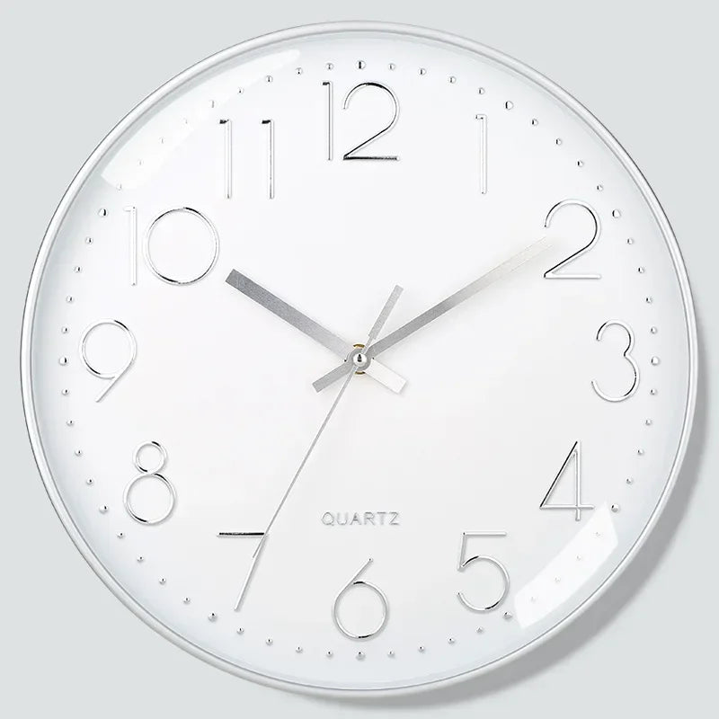 8 Inch Easy To Read Wall Clock Classic Elegant Modern Silent Quartz Clocks for Living Room Bedroom Office Study