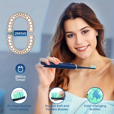 SEJOY Sonic Electric Toothbrush Oral Cleaning Automatic Timer Toothbrush 10 Toothbrush Heads 5 Modes Smart Timer Fast Charging