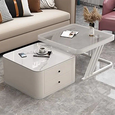 Gold Luxury Nordic Coffee Tables Living Room Square Modern Coffee Tables Storage Design Mesa De Centro De Sala Home Furniture