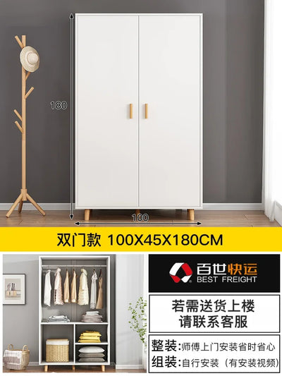 Two Door Wood Wardrobes Waterproof Organizer Heavy Duty Clothes Wardrobes Korean Style Szafki Do Salonu Nordic Furniture Bedroom