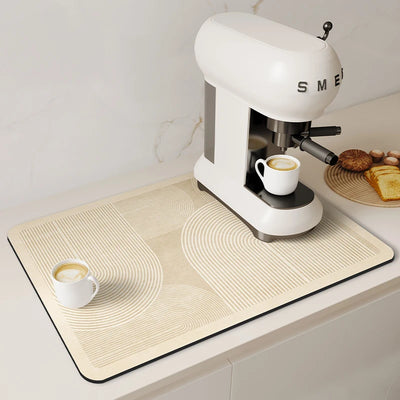 Coffee Machine Mat Drain Pad Quick Dry Dish Drying Mats Super Absorbent Tableware Draining Pad Kitchen Dinnerware Placemat Rug