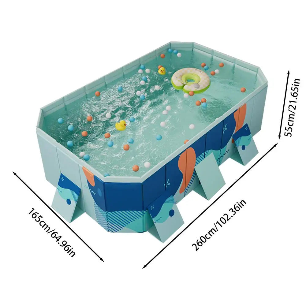 Swimming Pool Non-inflatable Folding Easy Installation Thickened PVC Family Bathing Pool Toy Outdoor Folding Swimming Pool