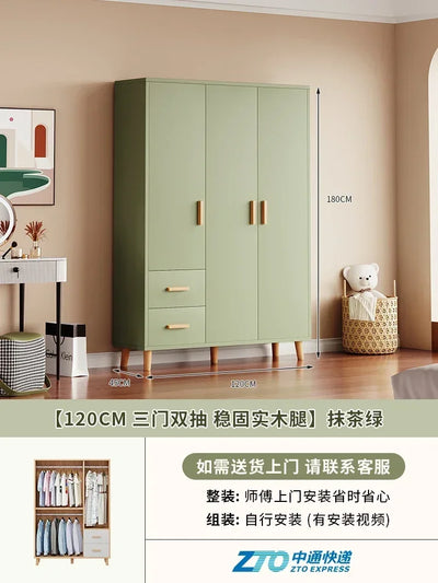 Storage Wooden Wardrobe Bedroom Designer Clothes Display Multifunction Wardrobe European Apartment Szafy Korean Style Furniture