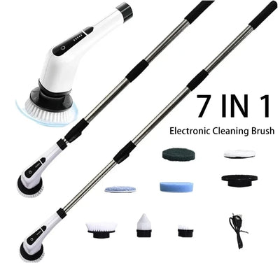 Cordless Electric Turbo Scrub Cleaning Brush Multifunctional Long Handle Spin Scrubber Bathroom Accessories 7/9 in 1