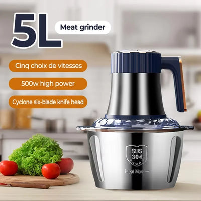 Electric Meat Grinder 304 Stainless Food Crusher Multifunction Vegetable Fruit Pepper Garlic Chopper Mincer Baby Food Processor