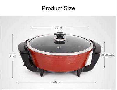 Electric Hot Pot Double Soup Pots Non Stick Smokeless Home Kitchen Cookware Twin Divided Shabu Pot Electric Cooker 5L