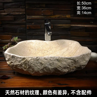 Stone platform basin Art marble washbasin Pool Bathroom Balcony Outdoor courtyard Household