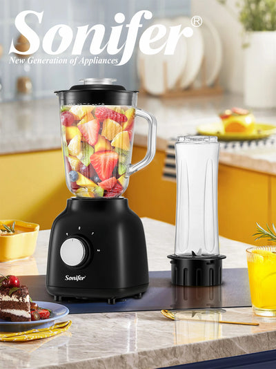 "Sonifer Blender  SF-8113 .Motor with thermostat control .Variable speeds control .4 piece blade .Injection spray paint surface