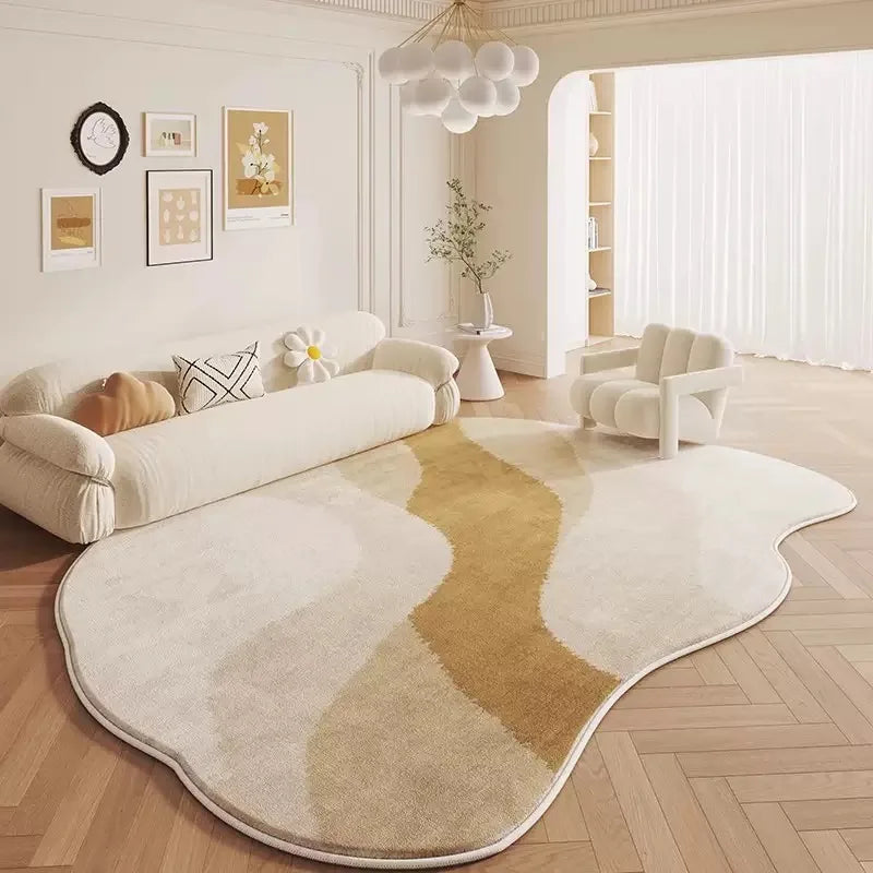 VIMAKA Cream Style Ins Light Luxury Imitation Cashmere Carpet Living Room Bedroom Sofa Dirt Resistant Carpet Home Decoration