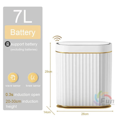 Smart Sensor Trash Can 7/9/12/15L Large Capacity Fully Automatic Waterproof Bin Kitchen Bedroom Home Smart Waste Bin 쓰레기통