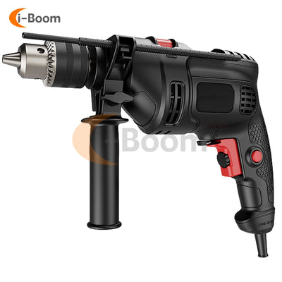 AC 110V/220V EU/US Plug Multifunction Electric Drill Powerful Impact Drill Electric Hammer Infinitely Variable Speed Power Tools