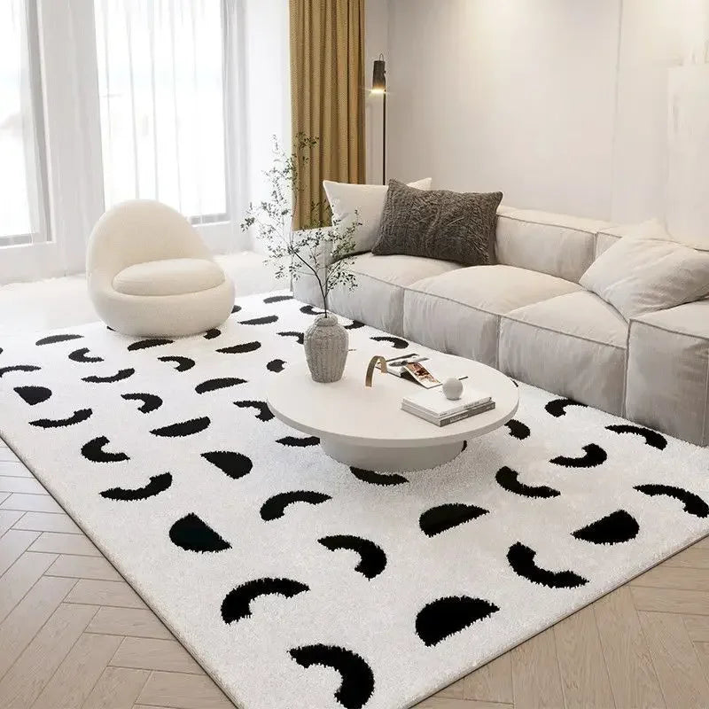 Modern Abstract Art design Living room decoration Furry carpet Nordic style bedroom sofa cloakroom Simple line soft rug bedroom