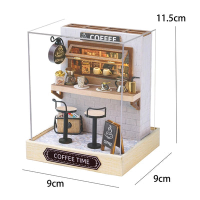 Kitten Mini Doll House 3D Puzzle Assembly Model Building Kit Creative Room Bedroom Decoration With Furniture Wooden Crafts Gifts