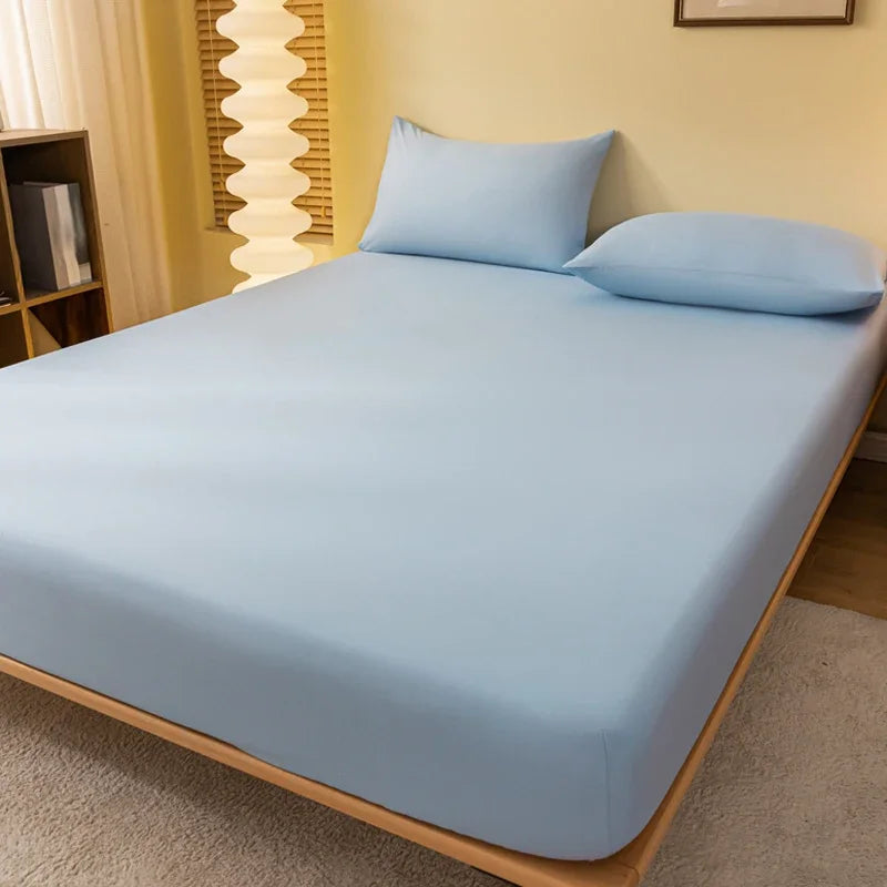 1 piece of solid matte bedsheet, sky blue bedspread for bedroom, bedding (excluding pillowcases)