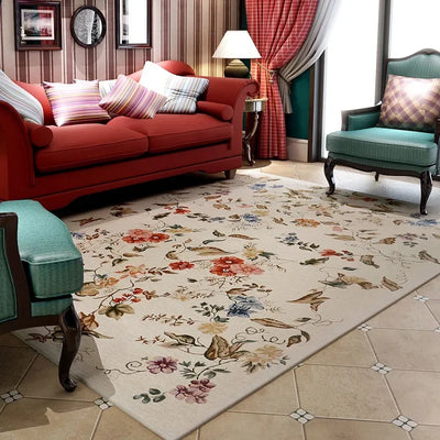 American Living Room Carpet Fashion Luxury IG Bedroom Soft Rug Large Area Floral High-end European Coffee Table Mats Ковер Tapis