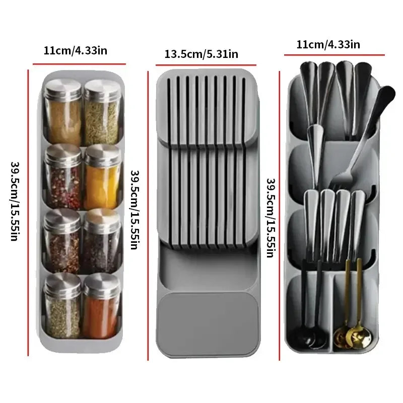 Multipurpose Practical Drawer Organizer Knives Separation Finishing Storage Box Knife Organizer Kitchen Accessories High Quality