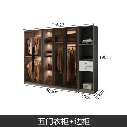 Design Living Room Closet Storage Box Indoor Black Hotel Indoor Display Cabinet Creative Wood Meuble Chambre Furniture Bedroom