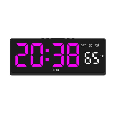 Multi-functional Electronic Wall Clock New Date Wall-mounted Digital LED Clocks Temperature Voice Control Display Table Clock