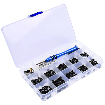 316pcs RC Car Tools & Screws Box Kit Set M2 M2.5 M3 Screws Repair Supplies for Wltoys 1/14 144001 RC Car Accessories