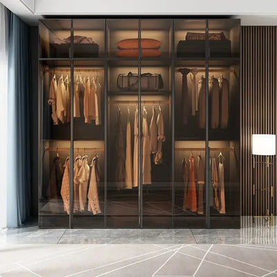 Women Oganizers Wardrobe Drawers Simple Modern Hanger Rail Wardrobes Glass Sliding Door Unique Roupeiro De Quarto Furnitures