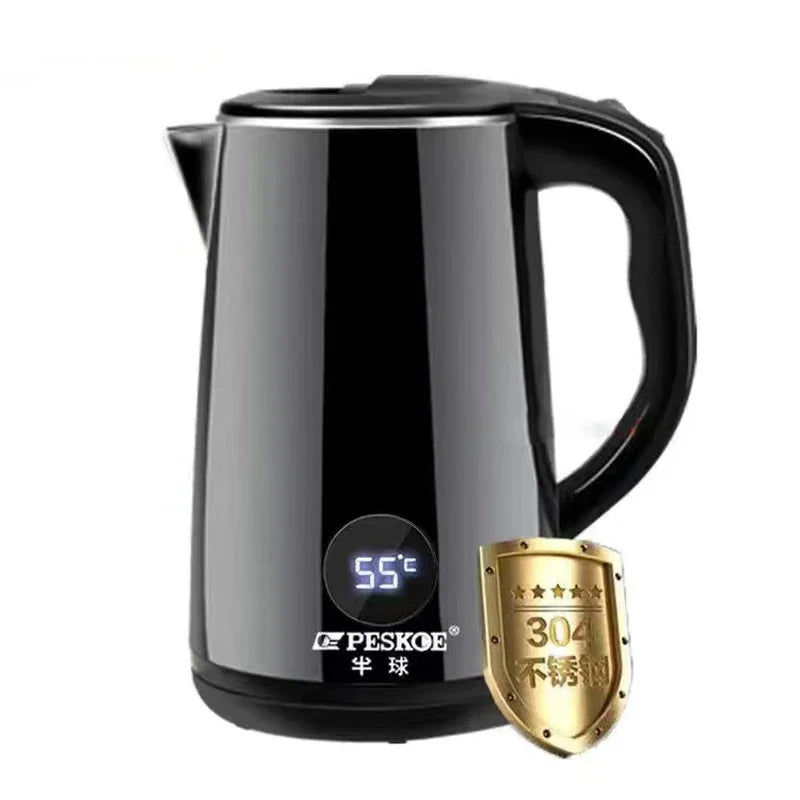 LED Digital Display Electric Kettle 304 Stainless Steel Automatic Power-off Anti-scalding Electric Kettle Home