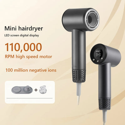 High Speed Hair Dryer 10000 RPM Brushless Motor Negative Ionic Hair Dryer Low Noise Constant Temperature Quick Drying Hair Care