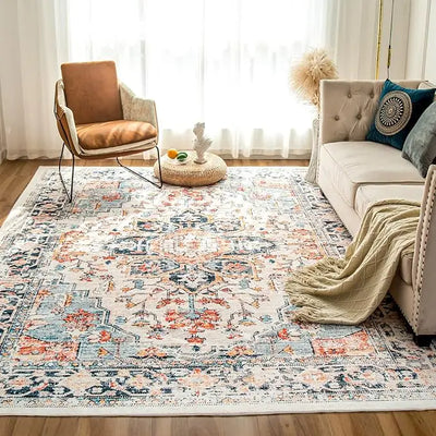 VIKAMA Bohemian style Large living room floor mat bedroom bed rug Master bedroom retro Nordic Persian national style