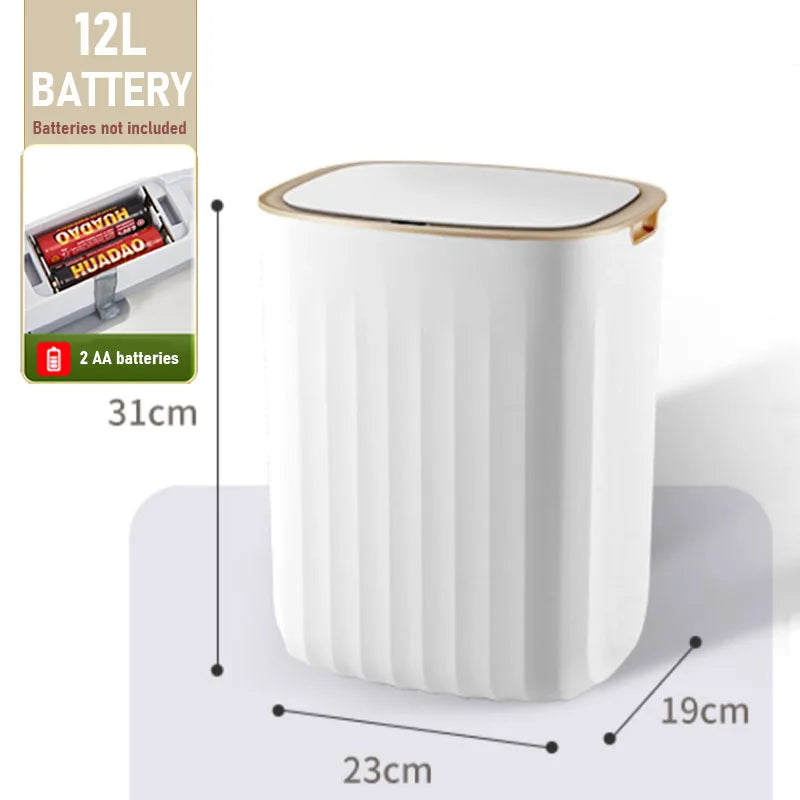 12/15L Smart Trash Can Home Kitchen Wastebasket Garbage Bins Bathroom Toilet Living Room Automatic Sensor Trash Bin Dustbin