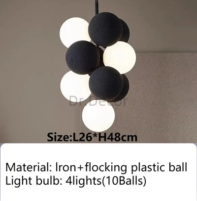 Nordic led Ceiling chandelier white ball bubble Lights home decorations Pendant light Dining table bedroom living room fixture