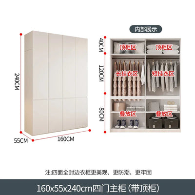 Nordic Bedroom Wardrobe Luxury Doors Modern Storage Open Closets Wardrobes Shelves Drawers Rangement Chambre Bedroom Furniture