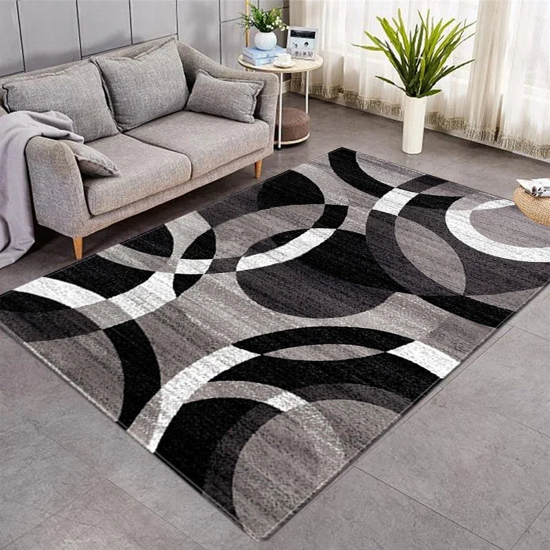 European geometric lines printed decorative carpet bedroom bathroom living room restaurant kitchen balcony elegant ground mat