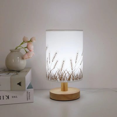 Modern minimalist fabric table lamp, home LED warm light decorative lighting table lamp suitable for bedrooms, study rooms