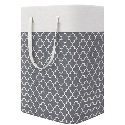 Home Bathroom Foldable Laundry Basket Dirty Laundry Storage Bucket with Printed Pattern for Bedroom, Living Room, Toy Storage