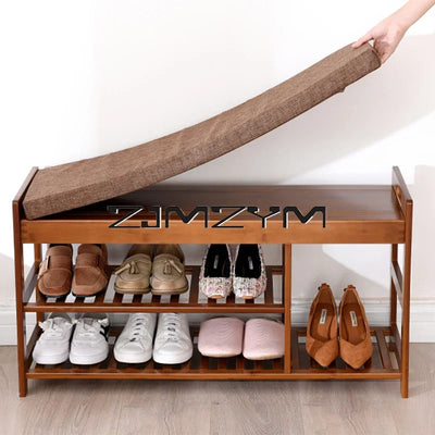 Shoe Rack Solid Wood Simple Door multi-functional Shoe Stool Simple Shoe Stool Cabinet Furniture