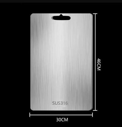 316 Stainless Steel Panel and Chopping Board Kitchen Household Thickened Double Sided Cutting Board Block Kneading Dough Board