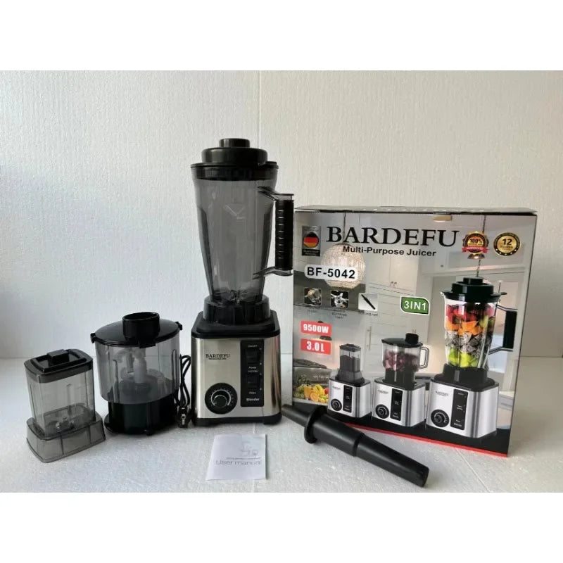 3 in 1 silver crest BARDEFU blender 3L 9500W heavy duty mixeur blender food processor blender machine shaved ice machine