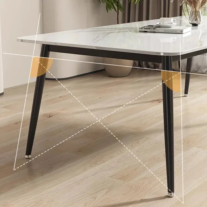 Design Luxury Dining Table Modern Living Nordic Minimalist Dining Table Rectangle Waterproof Set Sala Da Pranzo Home Furniture