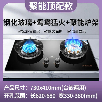 Upgrade Your Kitchen Appliances with Royalstar Inset Gas Stove: Double Burner, Energy-saving, Scheduled Fierce Fire Furnace