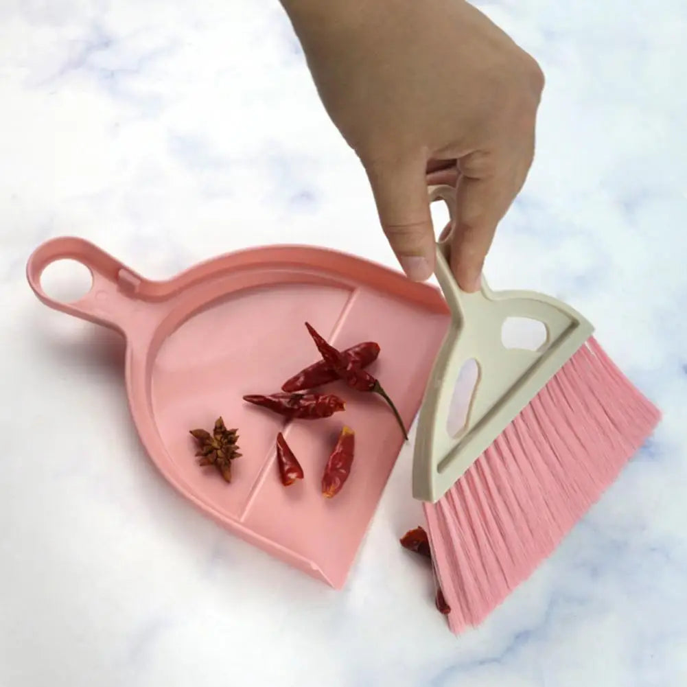 1 Set Small Broom Dustpan Ergonomically Designed Dustpan Brush With Soft Bristles Portable Crumb Sweeper Cleaning Tool For Home