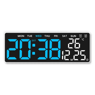 LED Digital Alarm Clock Brightness Adjustable Electronic Alarm Clock Date Temp Week Display Table Clock USB Output Bedside Clock