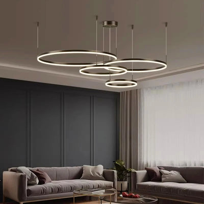 Nordic modern led living room chandelier Study Ring bedroom Dining Room Home decor chandelier Interior lighting