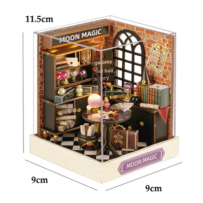 Kitten Mini Doll House 3D Puzzle Assembly Model Building Kit Creative Room Bedroom Decoration With Furniture Wooden Crafts Gifts