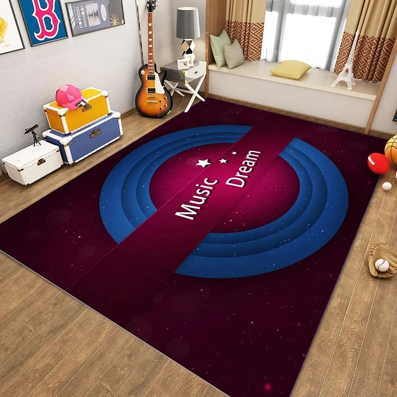 Electronic Drum Carpet Children's Carpet Living Room Coffee Table Mat Bedroom Carpet Shelf Drum Door Mat Home Non-slip Carpet