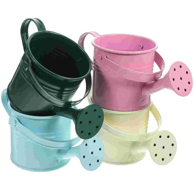 5 Pcs Watering Can with Long Mouth Home Pot Pink Cover for Plants Indoor